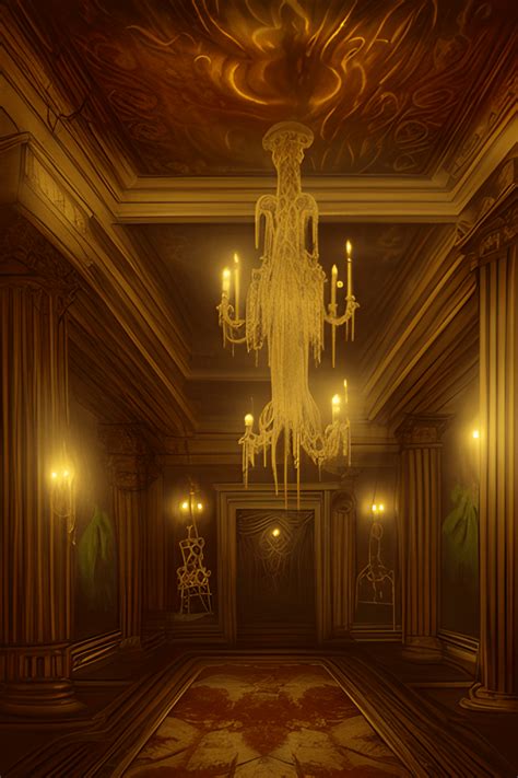 Haunted Mansion Interior Graphic · Creative Fabrica