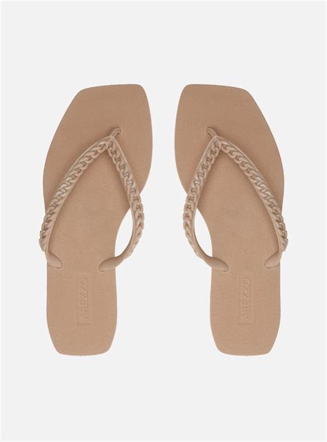 Chinelo De Dedo Nude Brizza Injetado Arezzo