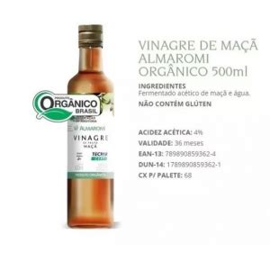 VINAGRE DE MAÇÃ ORGÂNICO 500ML ALMAROMI TERRA CEREALISTA