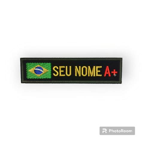 Patch Tarja Bordado Bandeira Nome Tipo Sangu Neo Shopee Brasil