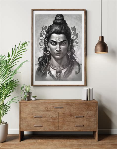 Lord Shiva Wall Art Hinduism Hindu God Lord Shiva Print Shiva Canvas