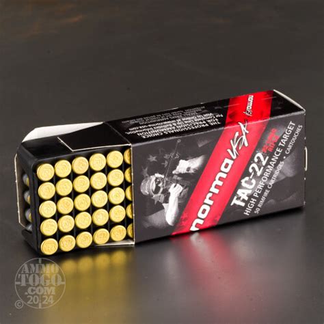 22 Long Rifle Lr Ammo 50 Rounds Of 40 Grain Lead Round Nose Lrn By Norma