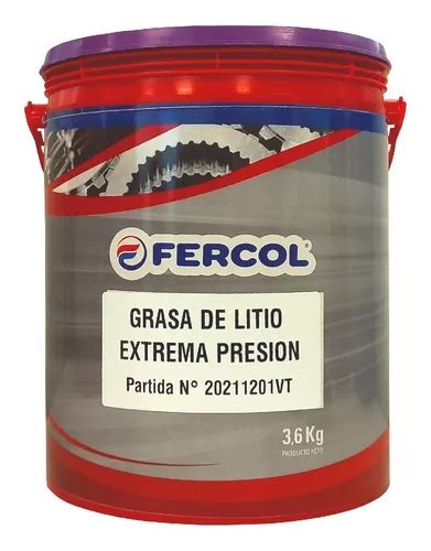 Grasa De Litio Extrema Presion X 3 6 Kg Para Engrase