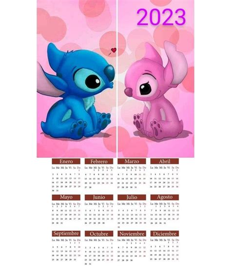 Calendario De Lilo Y Stitch Calendarios Bonitos Caratulas Hechas A