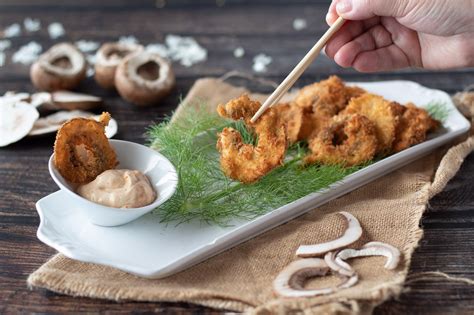 Tempura De Cogumelos Da Horta Para A Cozinha