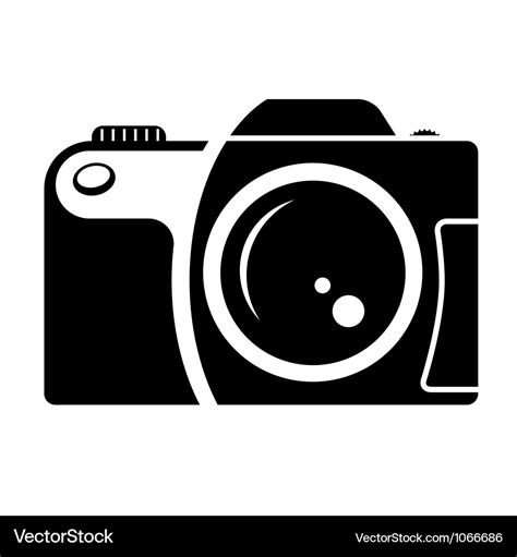 Camera Sign Black And White Icon Royalty Free Vector Image