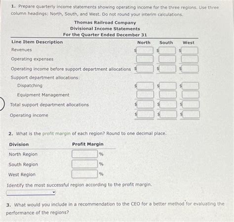 Solved Profit Center Responsibility Reporting For A Service Chegg