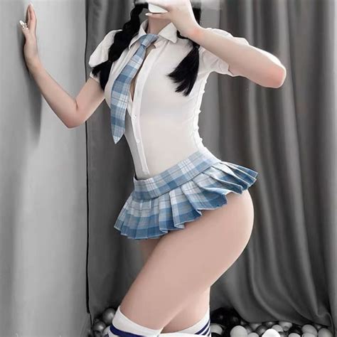 Ready Stockwomen Lingerie Jk Cosplay Sexy Dress Nightwear Open Crotch Lazada