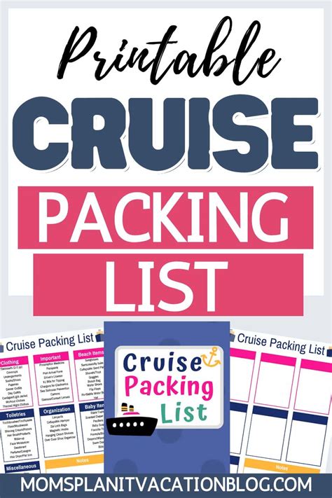 Ultimate Cruise Packing List Printable Pdf