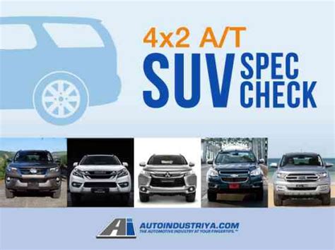 Suv Spec Check 4x2 Fortuner Mu X Montero Sport Trailblazer Everest Feature Stories