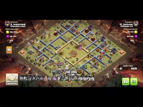 clash of clans pleno a th 16 blimp ataque de súper arqueras