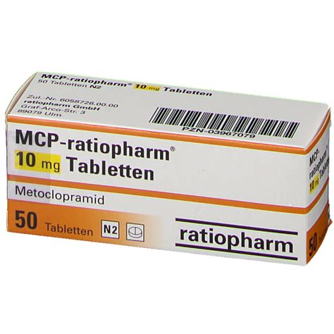 MCP Ratiopharm 10 Mg 50 St Mit Dem E Rezept Kaufen Shop Apotheke