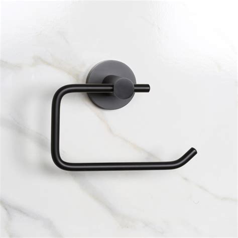 Bristan Round Toilet Roll Holder Matt Black Rd Roll Blk