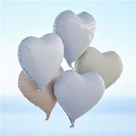 Customisable Heart Shaped Balloons (5pk) | Party Delights