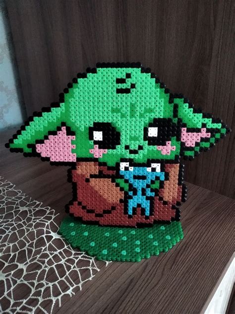 Hama Beads Baby Yoda Arte De Anime Arte Anime