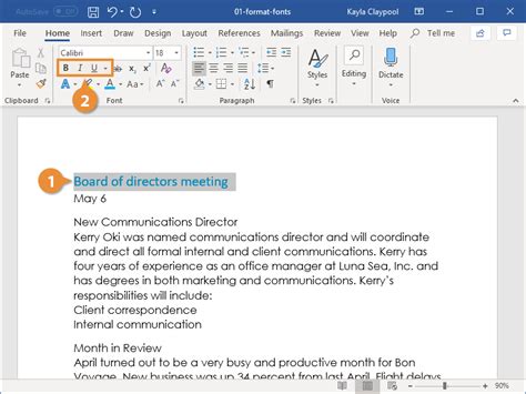 Formatting Text In Word CustomGuide