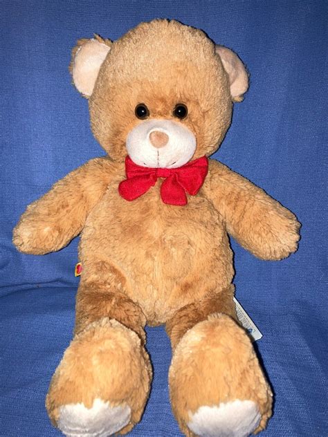 Build A Bear Brown Teddy Bear With Red Bow Ebay