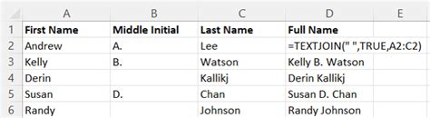 How To Combine First And Last Name In Excel 5 Ways