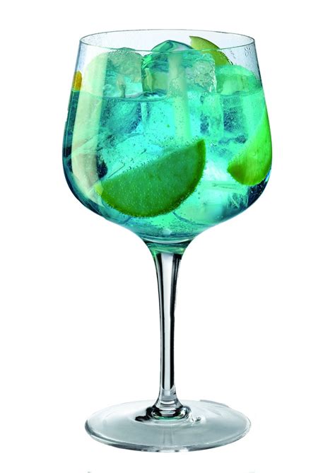 Combinado Azul En Copa Giona Gin Tonic Gin Combinar Azul