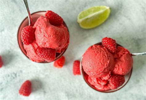 Refreshing And Healthy Raspberry Lime Sorbet Sugar Free The Sweet Simple Things