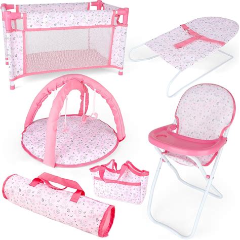 Deao Baby Doll Play Set 6 Pcs Accessories For 12 14 Baby