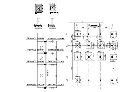 Column Footing Design Rcc Structure Cad Drawing Cadbull