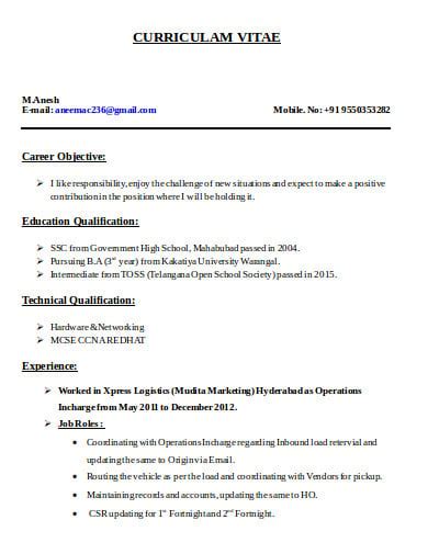 12 Logistics Resume Templates In Pdf Ms Word Apple Pages