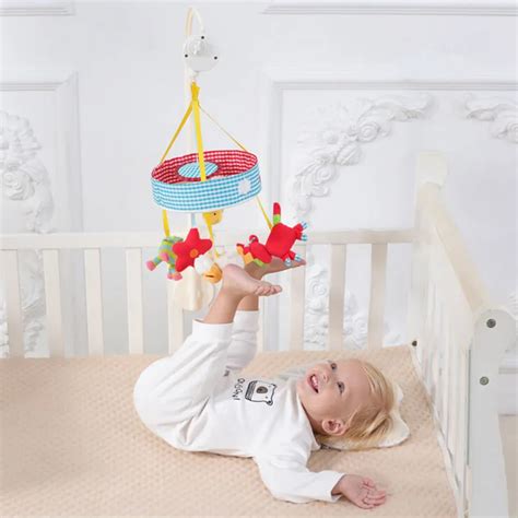 Musical Crib Mobile Bed Bell Baby Rattle Rotating Bracket Projecting