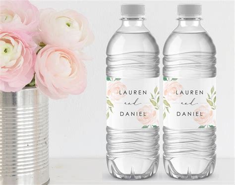 Wedding Water Bottle Label Template Label Printable Instant Etsy