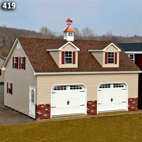 2 Car 2 Story Garage Two Story Garage Horizon Structures