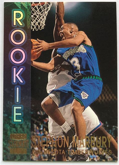 Stephon Marbury Topps Stadium Club Rookie Rc R Free Shipping