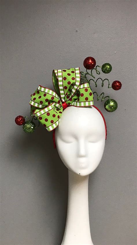 Holiday Headpiece Christmas Headband Fascinator Ugly Sweater Etsy In