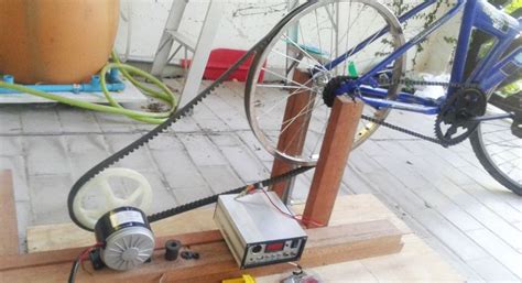 500w Homemade Bicycle Generator Using Dc Motor 220v Exercise