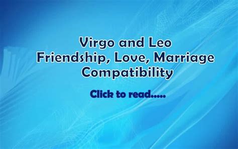 Leo And Virgo Friendship Love Marriage Compatibility Lifeinvedas