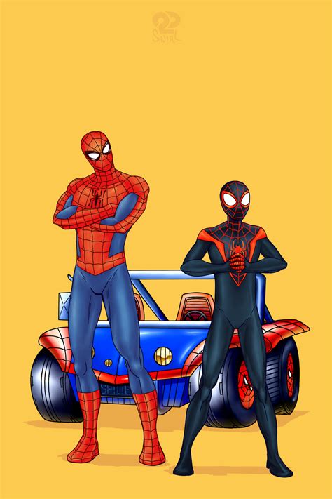 Peter And Miles Marvel Superheroes Art Marvel Artwork Marvel Dc