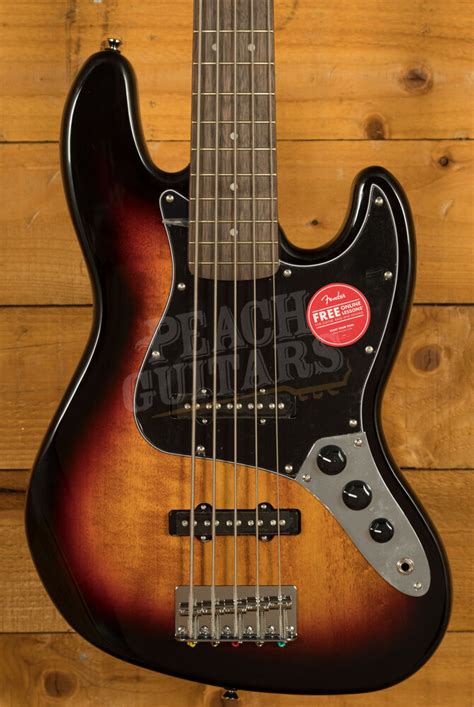 Squier Affinity Jazz Bass V Laurel 3 Colour Sunburst Peach Guitars We Have A