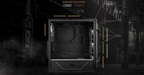 Asus Tuf Gaming Gt301 Mid Tower Atx Gaming Pc Casing Black Berdaya