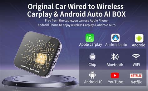 Amazon.com: Wireless Carplay Adapter and Android Auto AI Box Lite for ...