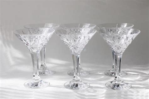 Dublin Godinger Shannon Crystal Clear Glass Large Martini Cocktail Glasses Set Of 6