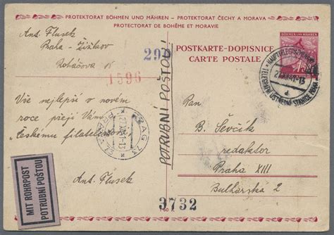 Stamp Auction Dt Besetzung Ii Wk B Hmen Und M Hren Ganzsachen