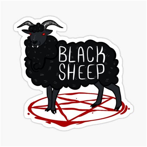 Black Sheep Sticker By Raeblack Redbubble