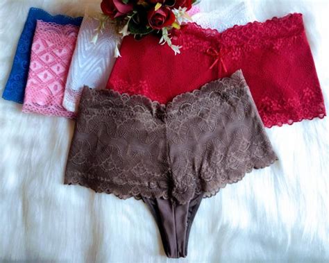 Kit Calcinha Fio Dental Tanga Sexy Cintura Alta Aperta Modela Barriga Batom Matte Lingerie