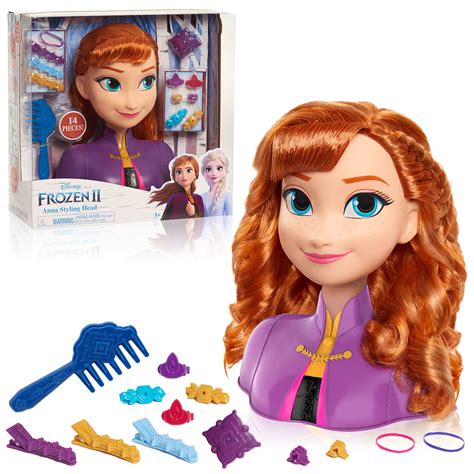 Buy Disneys Frozen 2 Anna 75 Inch Styling Head 17 Pieces Officially