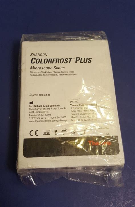 Shandon Colorfrost Plus Microscope Slides Ct Violet Colorfrost Plus