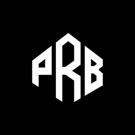 Diseño de logotipo de letra prb con forma de polígono prb polígono y