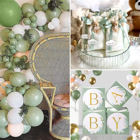 Sage Green Baby Shower Decor - Bonbons Connexion