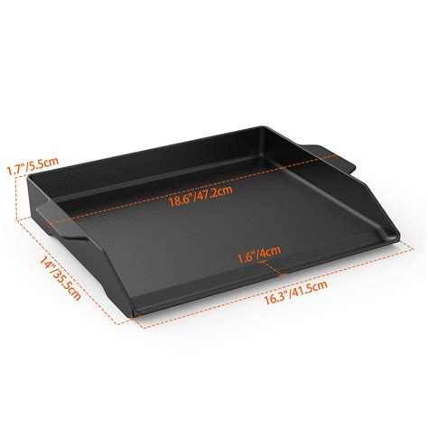 Onlyfire Universal Cast Iron Griddle For Outdoor Cooking 186 × 14