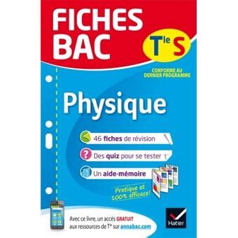 Fiches Bac Physique Tle S Enseignement Sp Cifique Fiches De R Vision