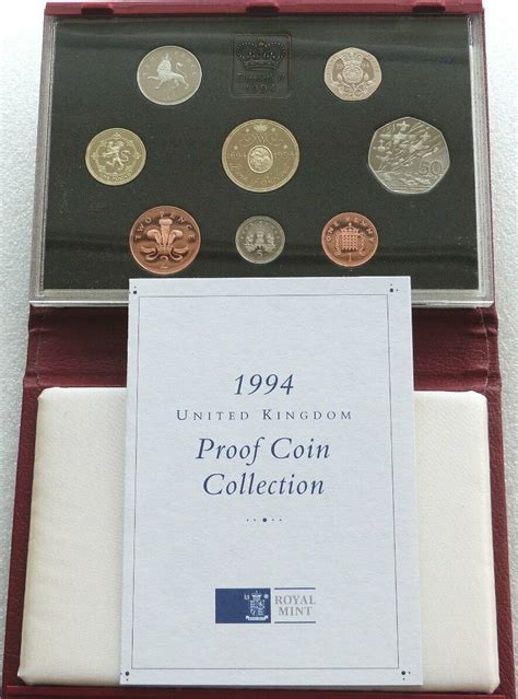 Royal Mint Deluxe Proof Coin Set Red Leather Case Coa