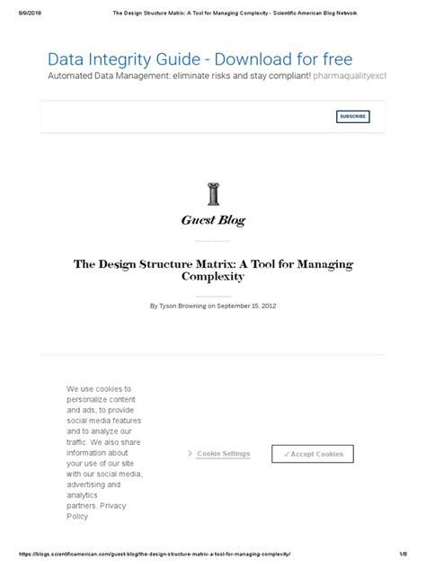 The Design Structure Matrix | PDF